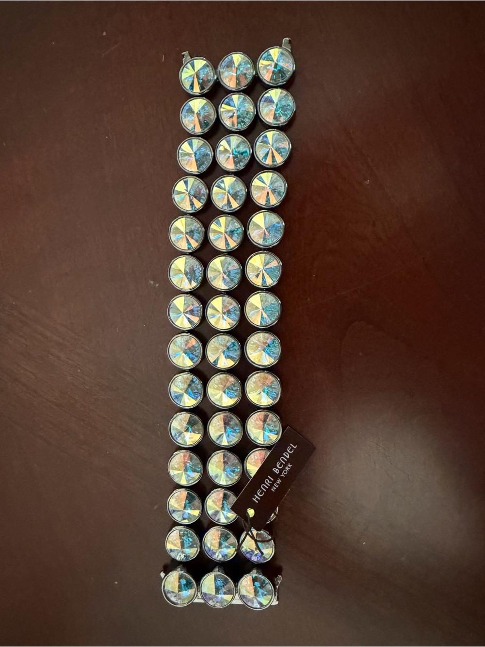 Henri Bendel Brilliant On Point Crystal Bracelet Mint Condition Triple Layer NWT